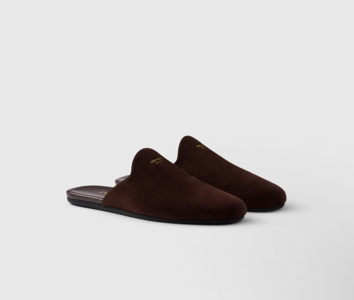 PRADA Suede mules