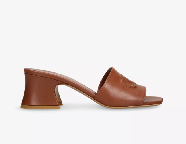 CHLOE Soleil Leather Block-Heel Mules