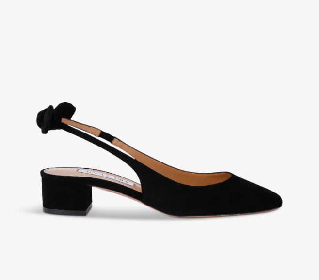 Very Bow slingback-strap suede pumps