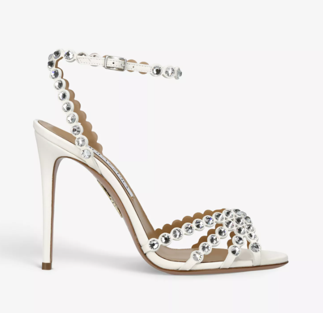 Tequila 105 crystal-embellished leather heeled sandals