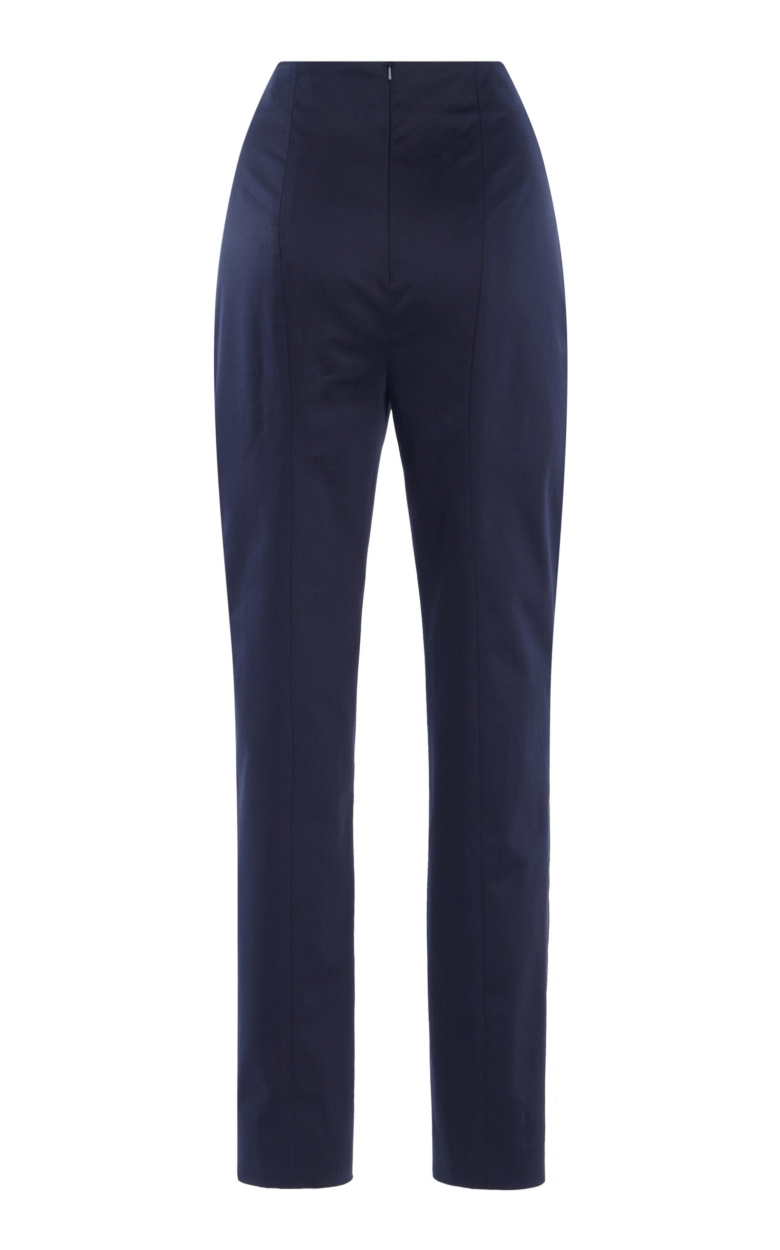 Carolina Herrera Cropped Stretch-Cotton Straight-Leg Pants