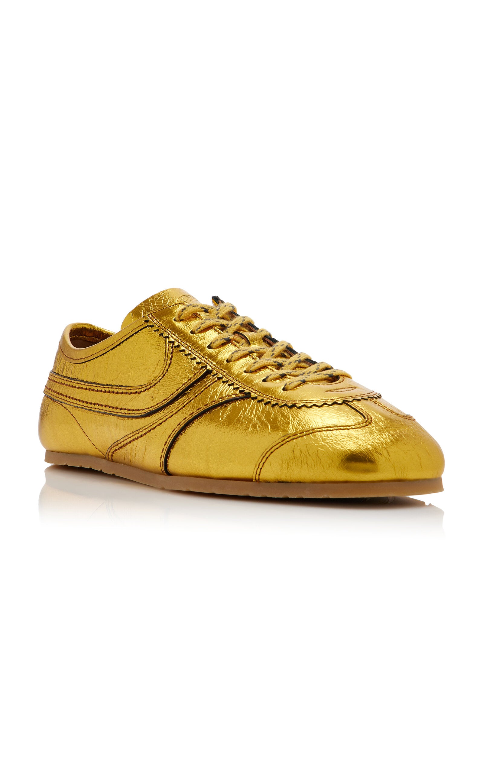 Dries Van Noten Metallic Leather Sneakers