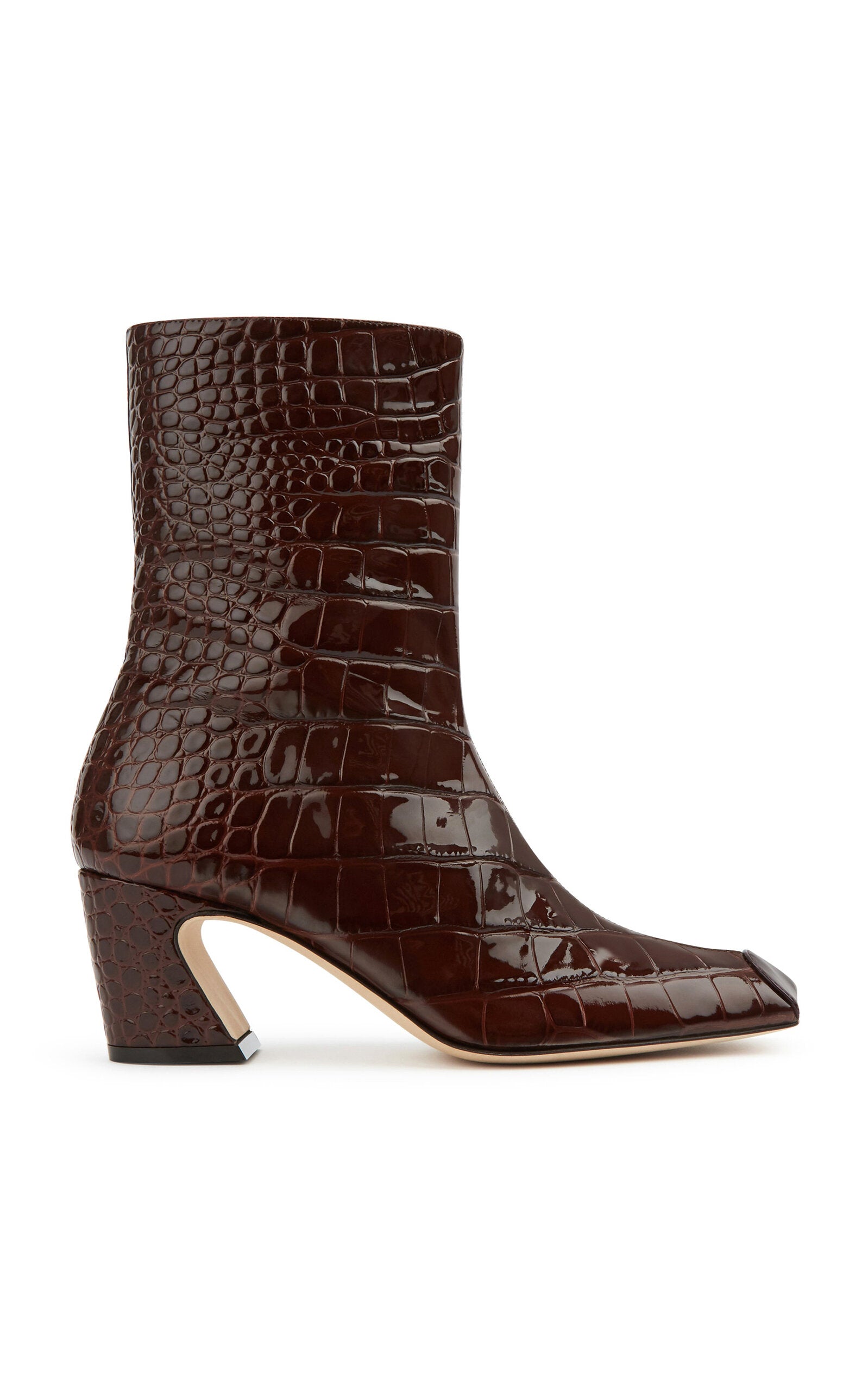 IZIE Highbury Croc-Embossed Leather Boots