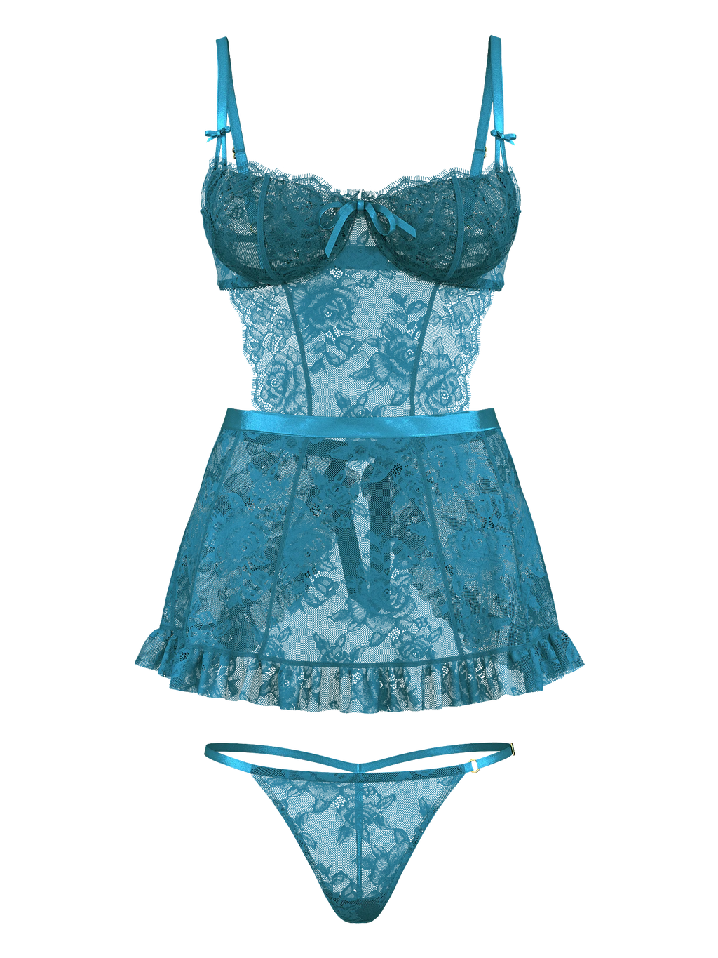 Ensemble de tabliers en dentelle rose non doublé Wicked de VICTORIA'S SECRET