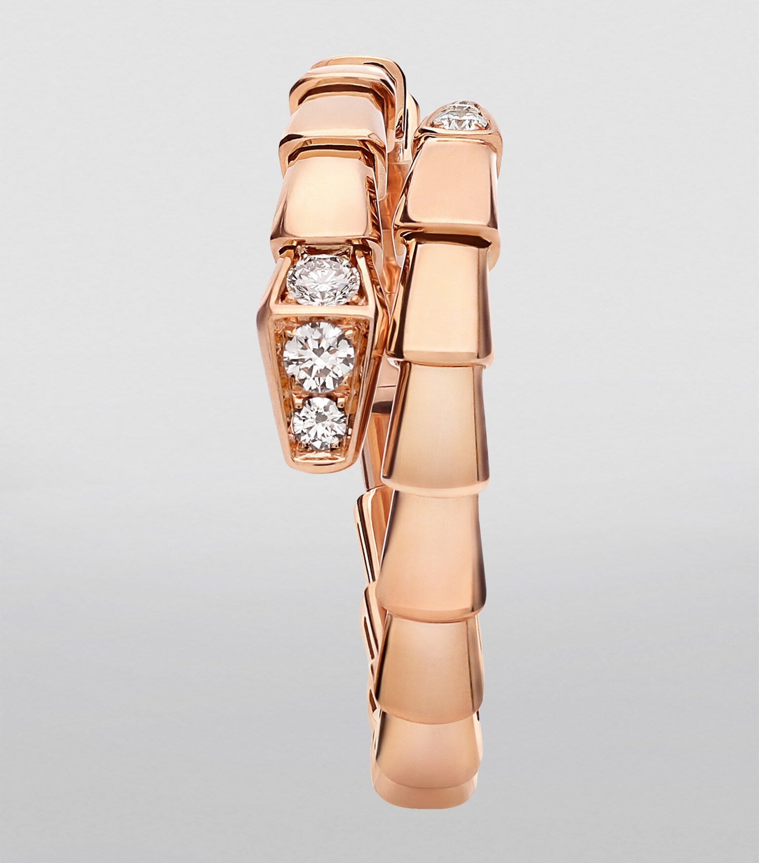 BVLGARI Bague Serpenti Vipère en or rose et diamants 