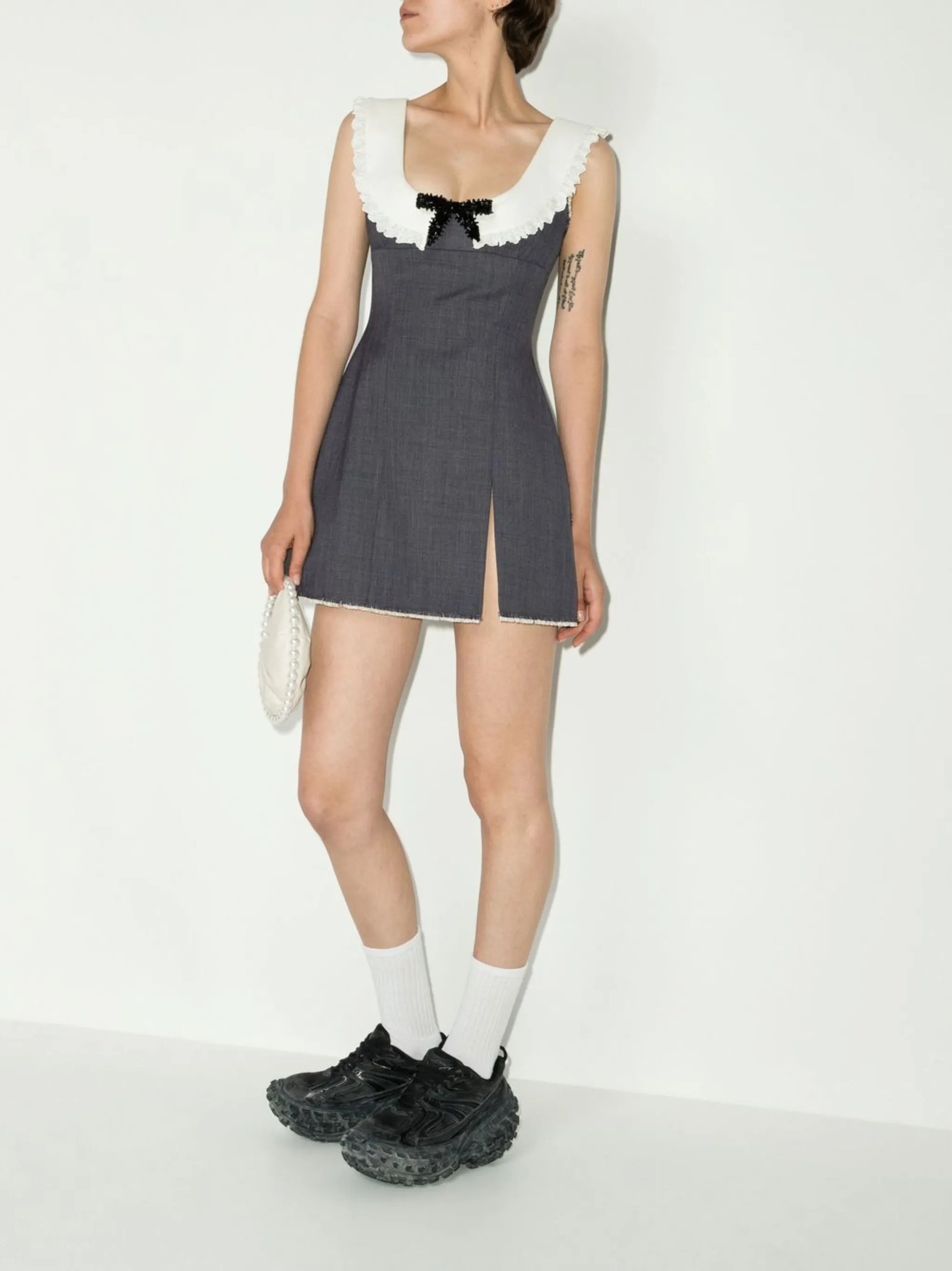 SHUSHU/TONG bow-detail sleeveless dress