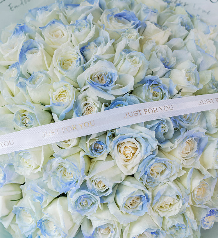 Mer étoilée/99 roses bleues de glace brisée