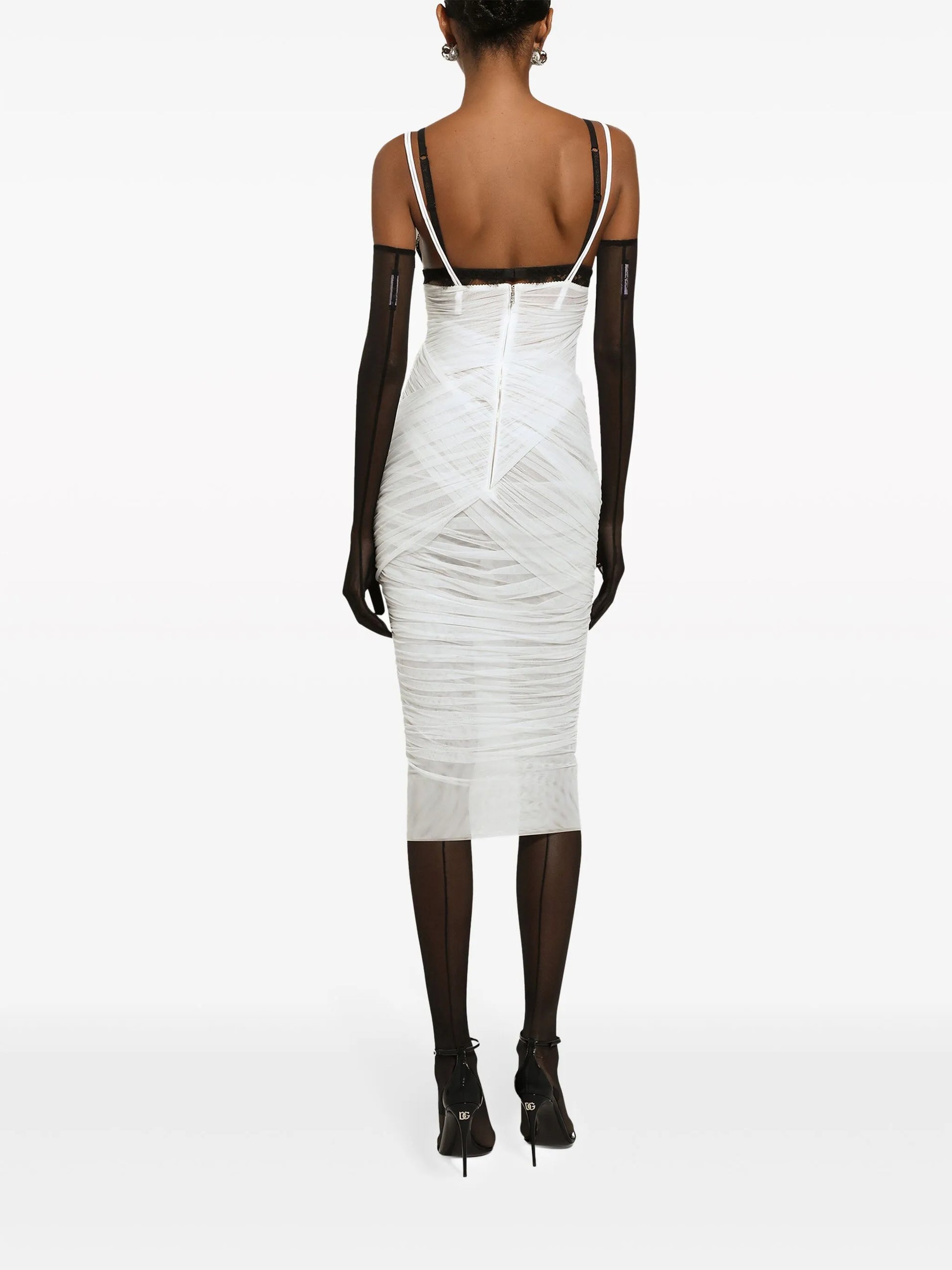 Dolce &amp; Gabbana draped tulle midi dress