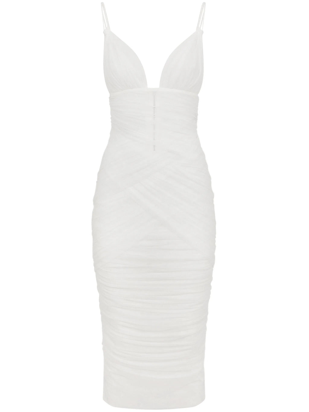 Dolce &amp; Gabbana draped tulle midi dress
