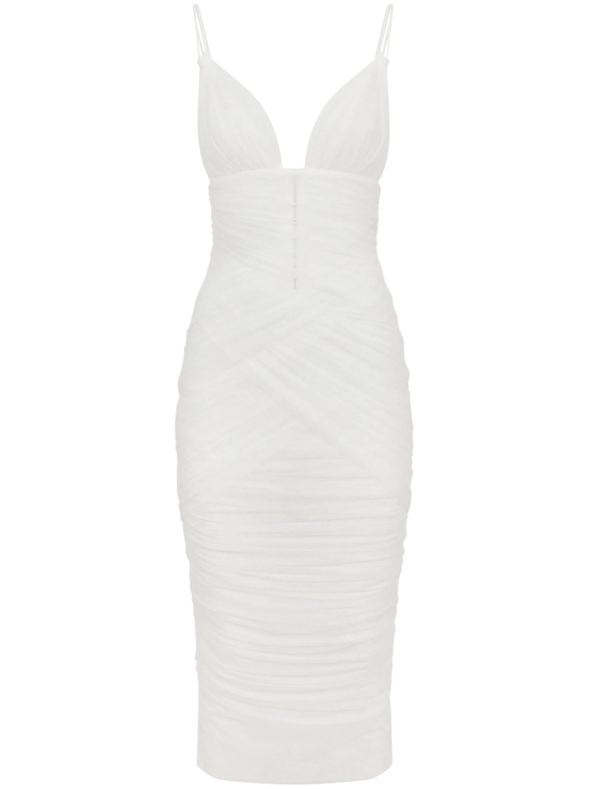 Dolce &amp; Gabbana draped tulle midi dress
