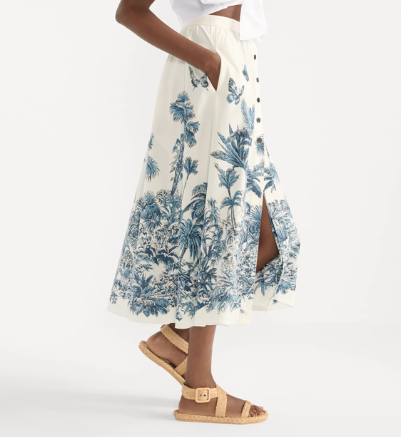 Dioriviera midi flared skirt 