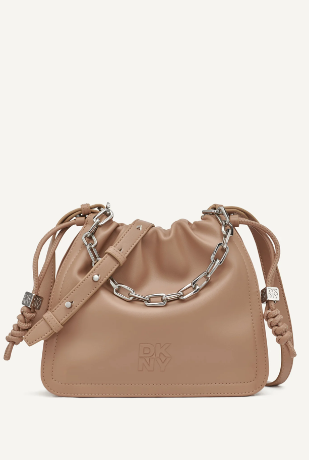 DKNY Halle embossed drawstring crossbody bag