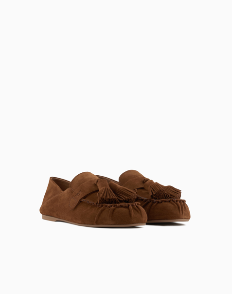 Mocassins à pampilles en daim Armani 