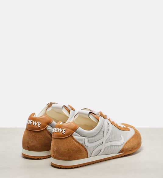 Loewe Ballet 2.0 suede-trimmed sneakers