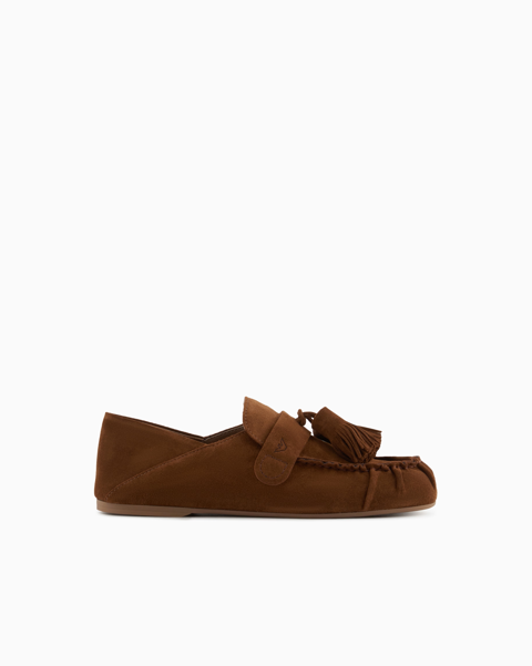 Mocassins à pampilles en daim Armani 