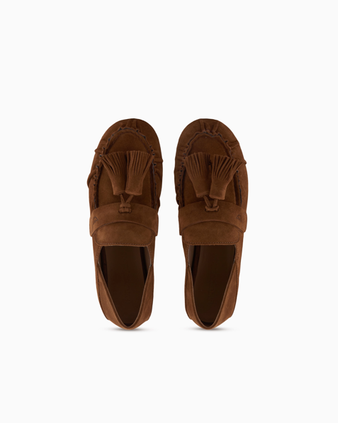 Mocassins à pampilles en daim Armani 