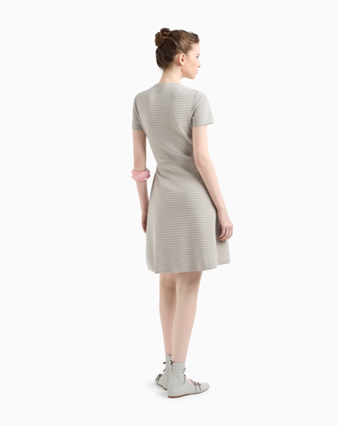 Robe à encolure croisée en tissu ottoman Armani 