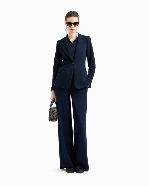 ARMANI Top Icon en jersey crêpe micro piqué