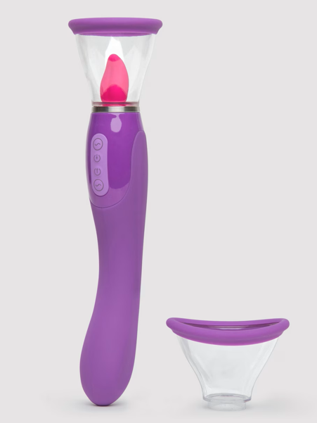 Kit pompe à chatte vibrante et vibromasseur de langue Fantasy for Her