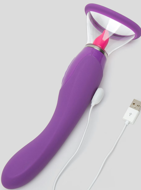 Kit pompe à chatte vibrante et vibromasseur de langue Fantasy for Her