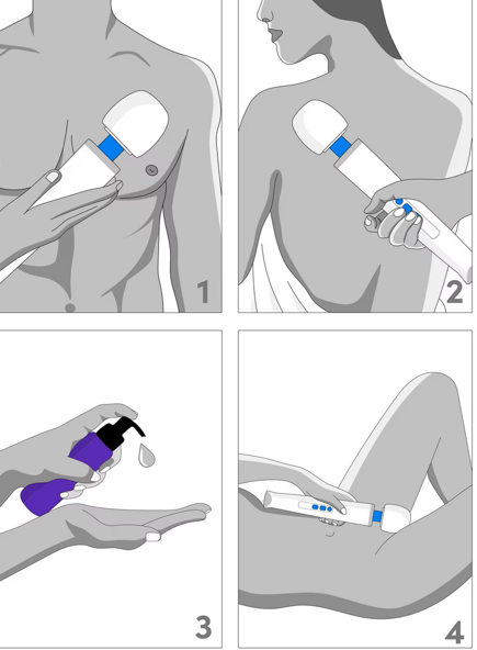Vibromasseur sans fil rechargeable extra puissant Magic Wand