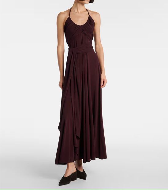 Robe longue drapée dos nu Alaïa 