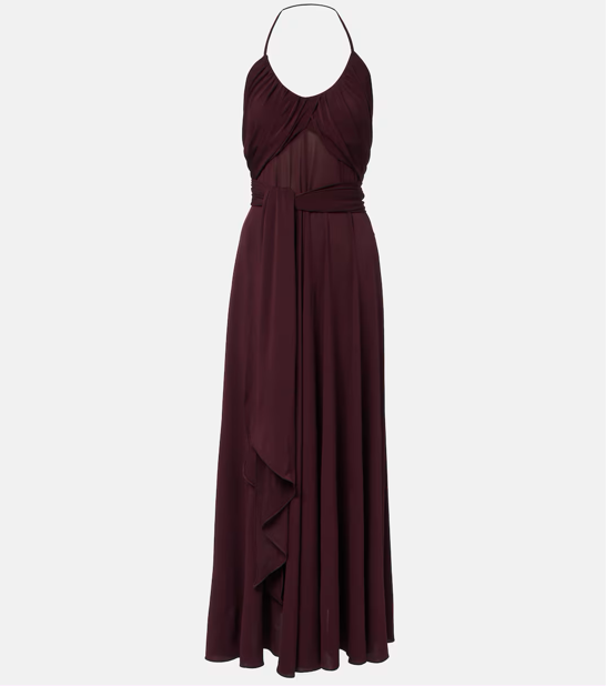 Robe longue drapée dos nu Alaïa 
