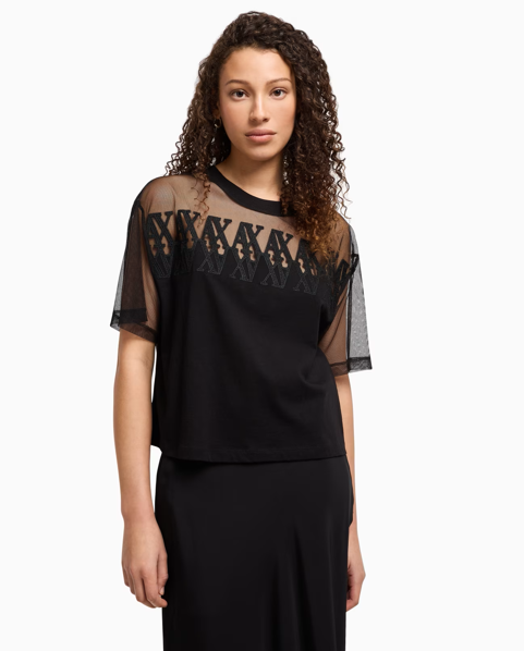 ARMANI T-shirt with transparent insert 