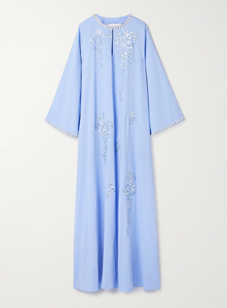CAROLINA HERRERA Robe en crêpe brodée à ornements