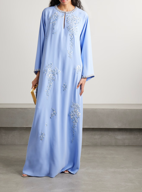 CAROLINA HERRERA Robe en crêpe brodée à ornements