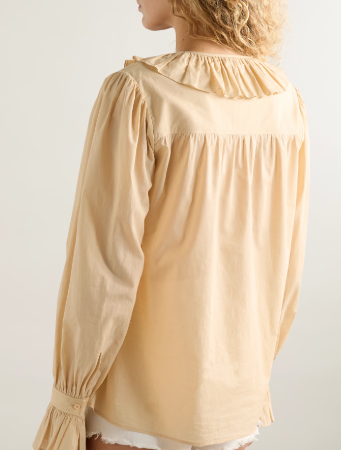 CHLOÉ Ruffled cotton-voile blouse