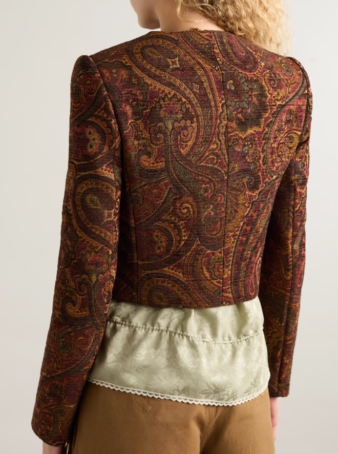 CHLOÉ Cropped jacquard jacket