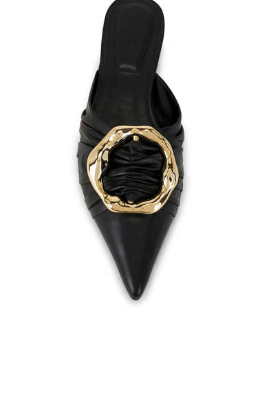Belle Leather Pointed Toe Mule