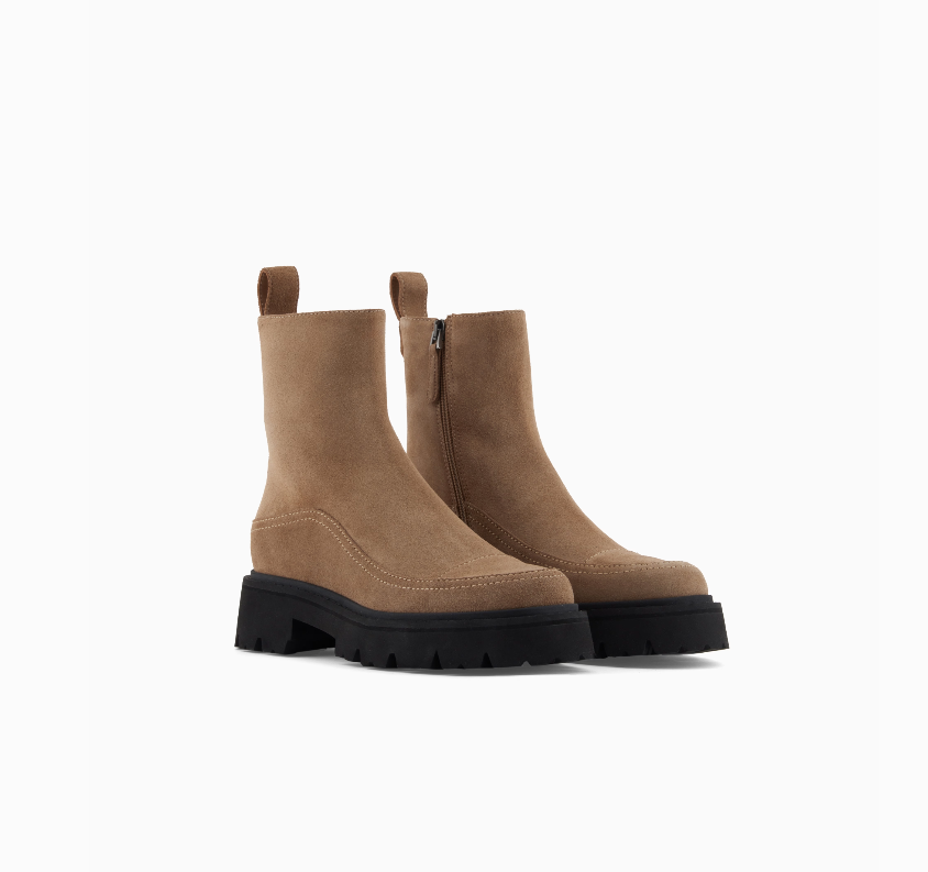 ARMANI Icon suede ankle boots