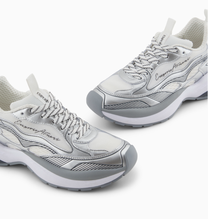 ARMANI Mesh sneakers with