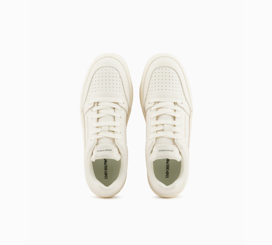 ARMANI ASV regenerated-leather sneakers with contrasting details
