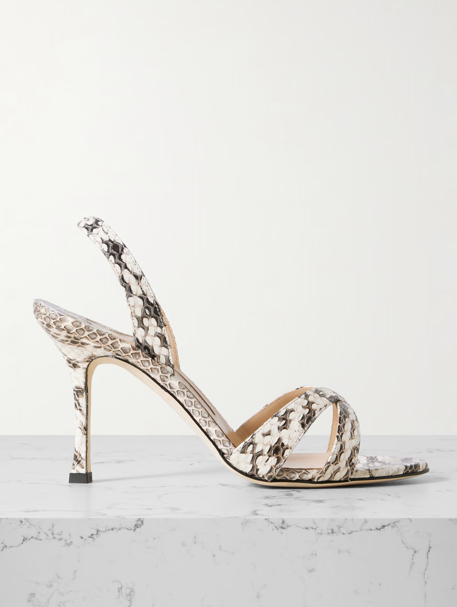 MANOLO BLAHNIK Callasli 90 elaphe slingback sandals