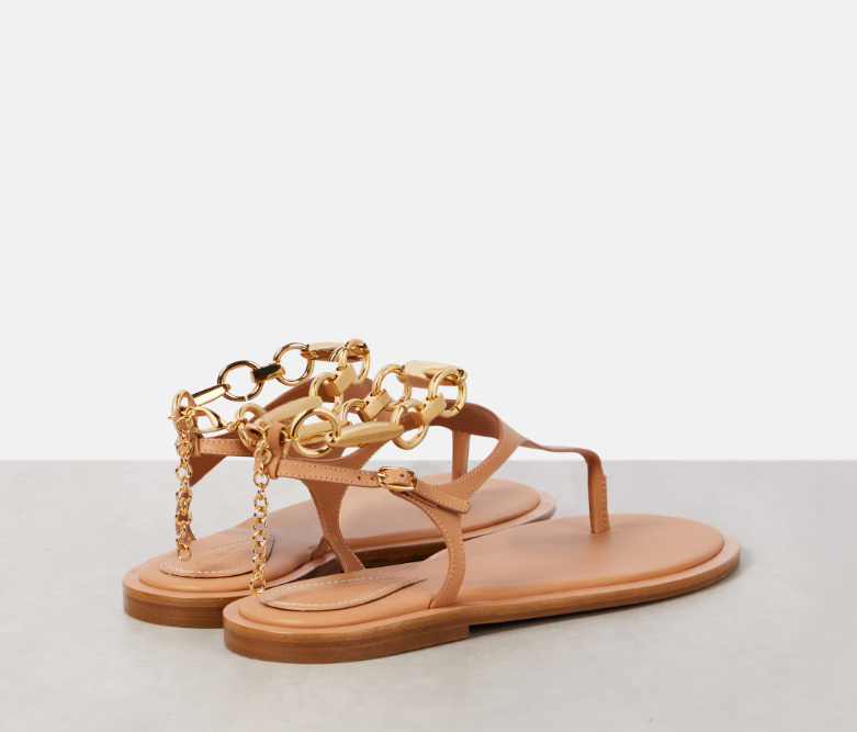 Zimmermann Wild embellished leather thong sandals