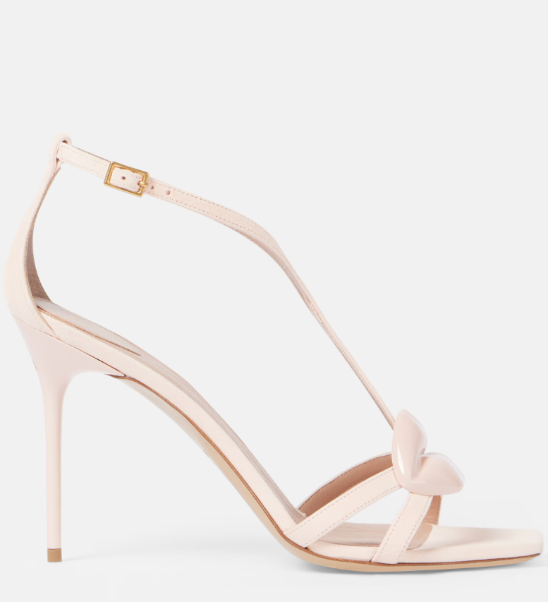 Balmain Lips suede sandals