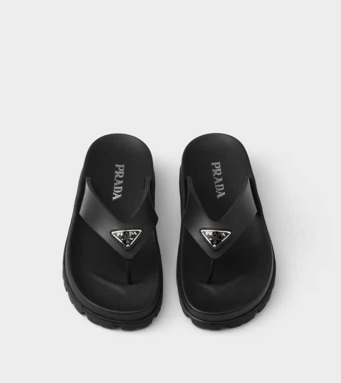 PRADA Rubber thong sandals