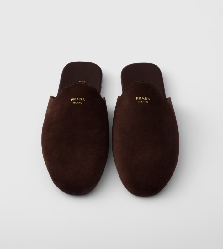 PRADA Suede mules