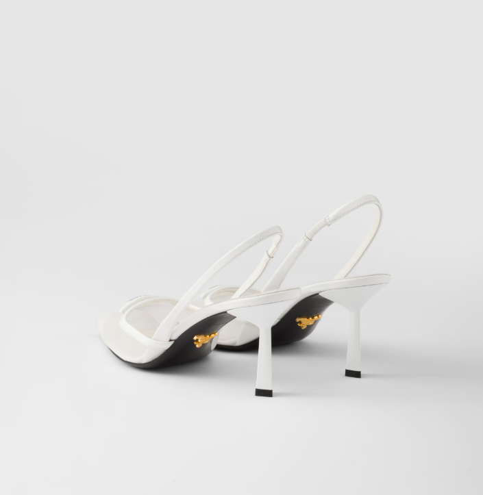 PRADA Mesh fabric slingback pumps