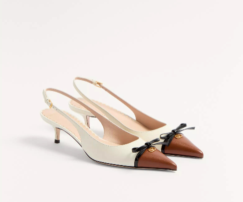 Valentino Bepointy Slingback Pumps In Kidskin 45Mm