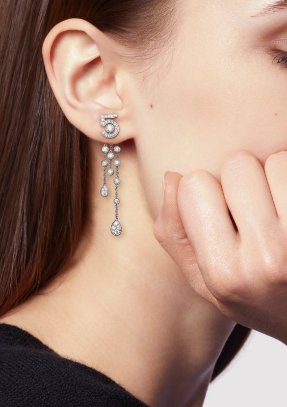 CHANEL Eternal N°5 transformable earrings