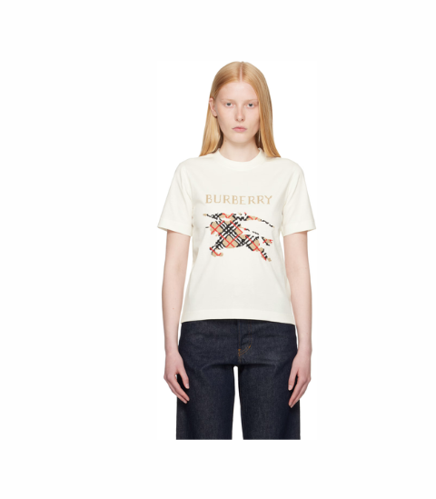 Burberry White Large Logo T-shirt