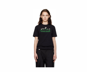 Burberry Black Daisy Logo Cotton T-shirt