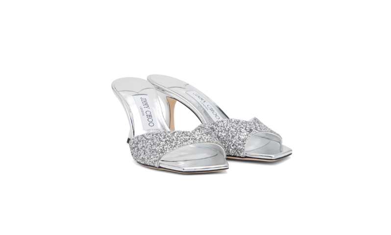 Jimmy Choo Silver Skye 70 Heeled Sandals