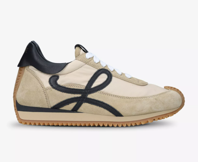 LOEWE Flow Runner monogram leather and shell trainers