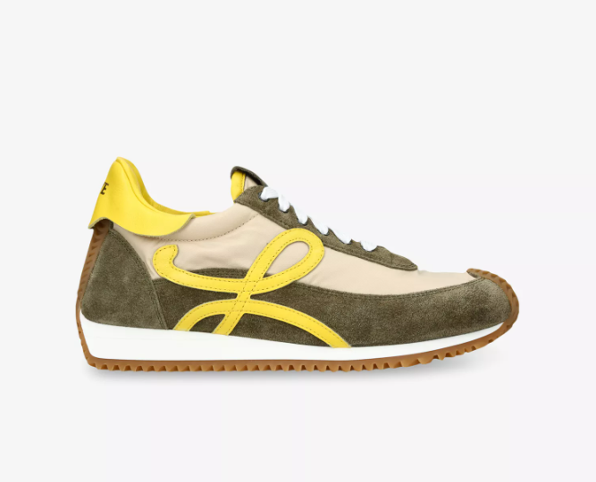 LOEWE &nbsp;Flow Runner Suede And Shell Low-Top Trainers