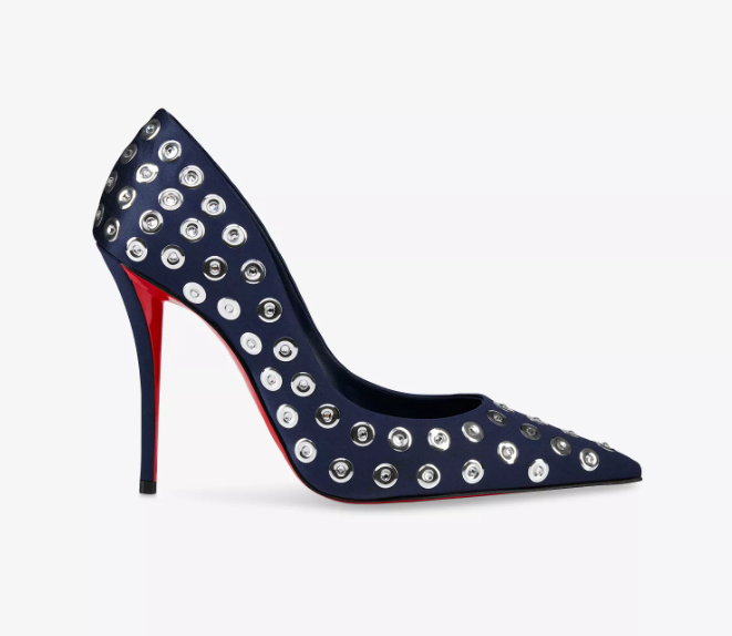 Miss Z Boum Boum Mirror 100 Satin Heeled Courts